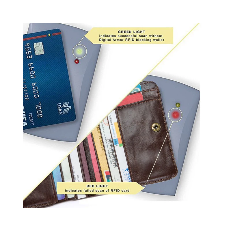  Прочные кошельки с зажимом для денег из натуральной кожи мужской RFID роскошный короткий
