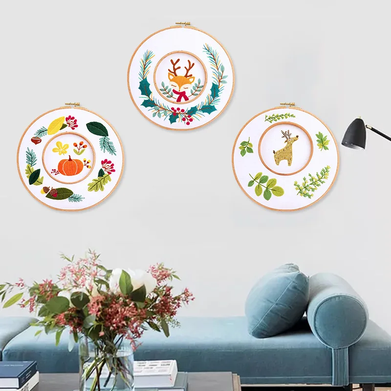 Embroidery Starter kit with Animal Design and English Instructions small order accepted