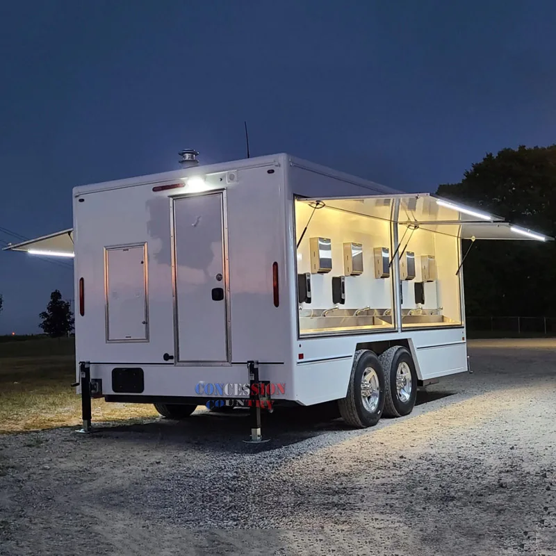 12 stations mobile hand wash trailer Chinese portable hand wash station manufacturer hand washing trailer