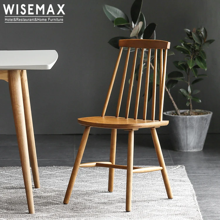 WISEMAX FURNITURE Wholesale wood chair furniture Modern solid wood designs cafe chairs for restaurant