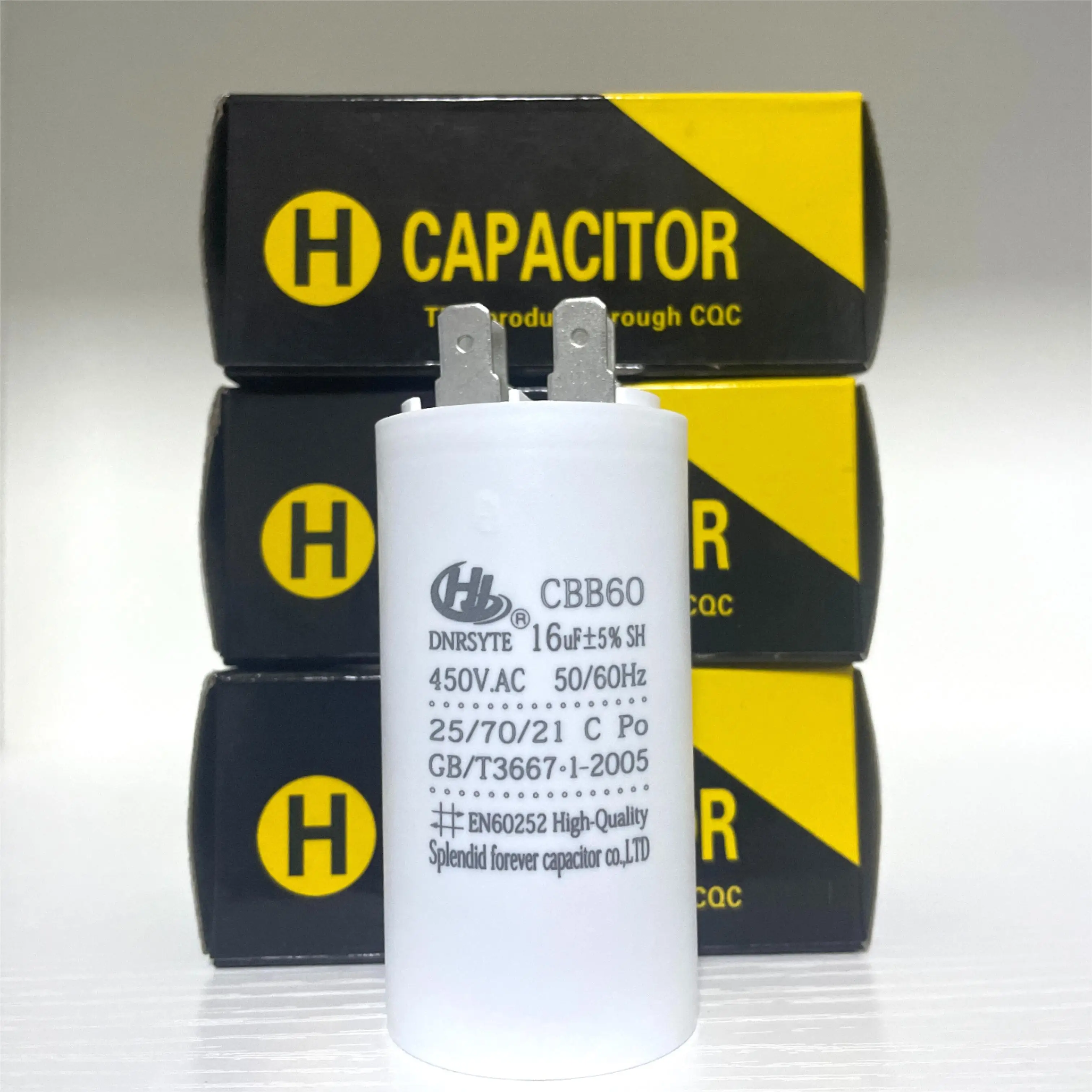 2023 Latest Models 16uf 450A.AC 50/60Hz CBB60 Terminal type capacitor mkp x2  275v o general air conditioner