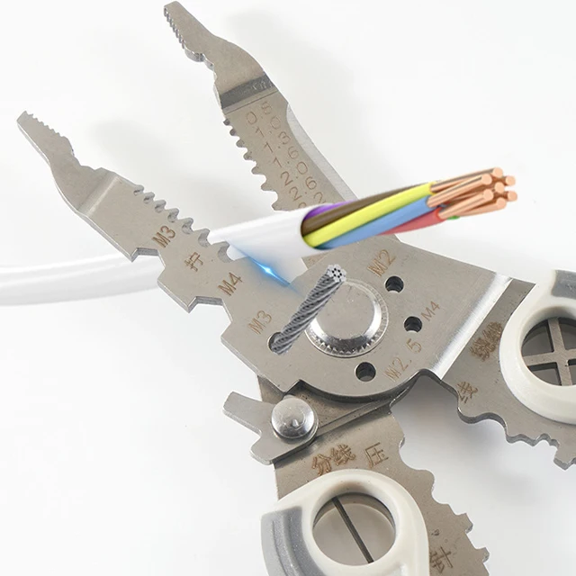 factory direct sale pliers Silver 21.5*5.5cm multi-functional wire stripper