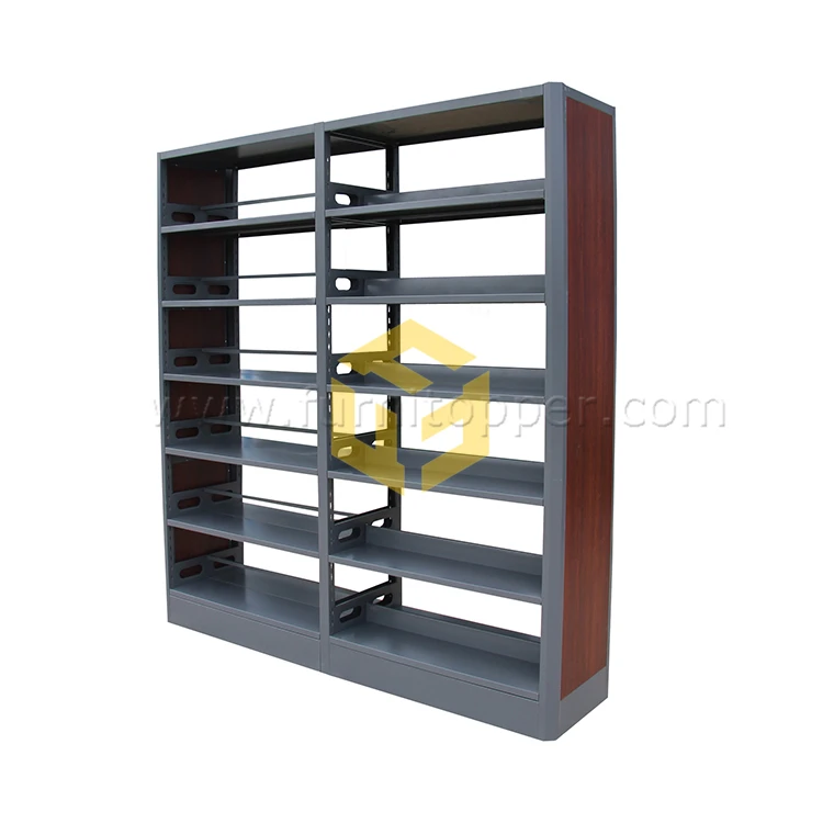 Customizable Library Furniture Steel Wood Book Shelf Metal Bookshelf