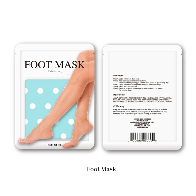 Private Label Natural Organic Dead Skin Remover Moisturizing Feet Skin Care Peel Exfoliating Foot Peeling Mask Korea
