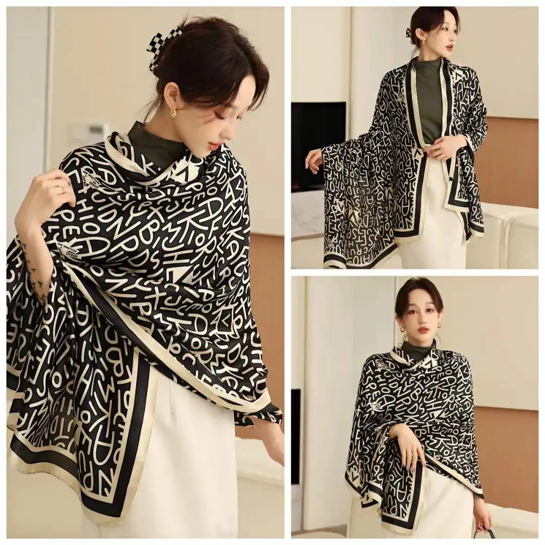 Free shipping luxury women long Silk shawl Scarf hijab