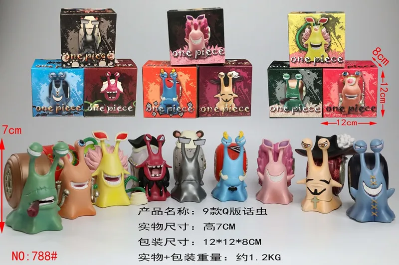 HNSC9PCS/SET Anime Den Mushi Dracule Mihawk Black Beard Doflamingo Jinbe Boa PVC Cartoon Figure Toy 1 PIECE Manga Figurine