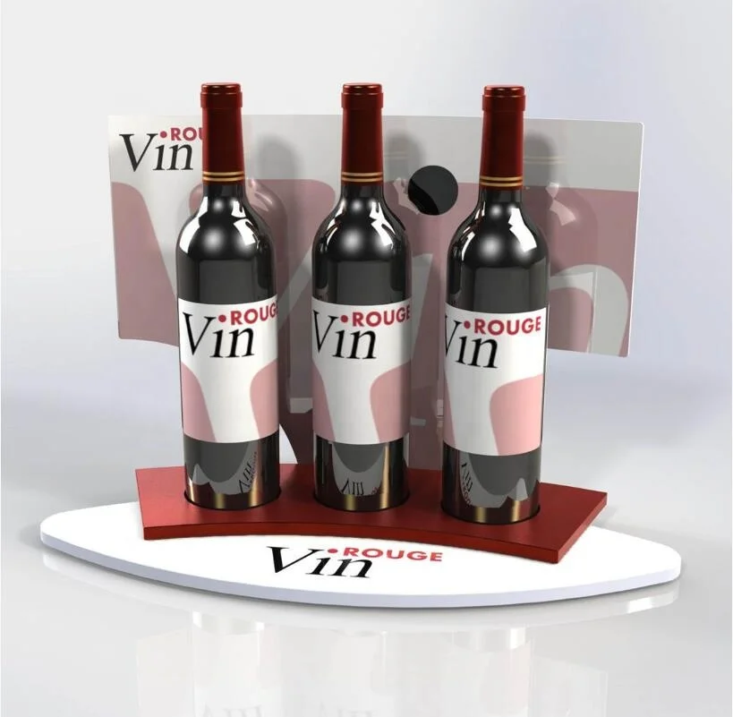 Customized Acrylic wine bottle display stand