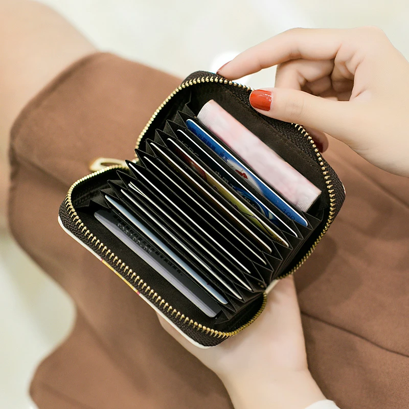 MIYIN Short  Fashion New Korean Version Multifunctional Wallet Card Bag Wallet Women leather card wallet card holder