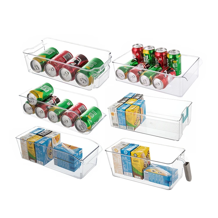 
Fridge Bins Freezer Bins Refrigerator Organizer Stackable Food Storage Containers BPA Free Drawer Organizers For Refrigerator 
