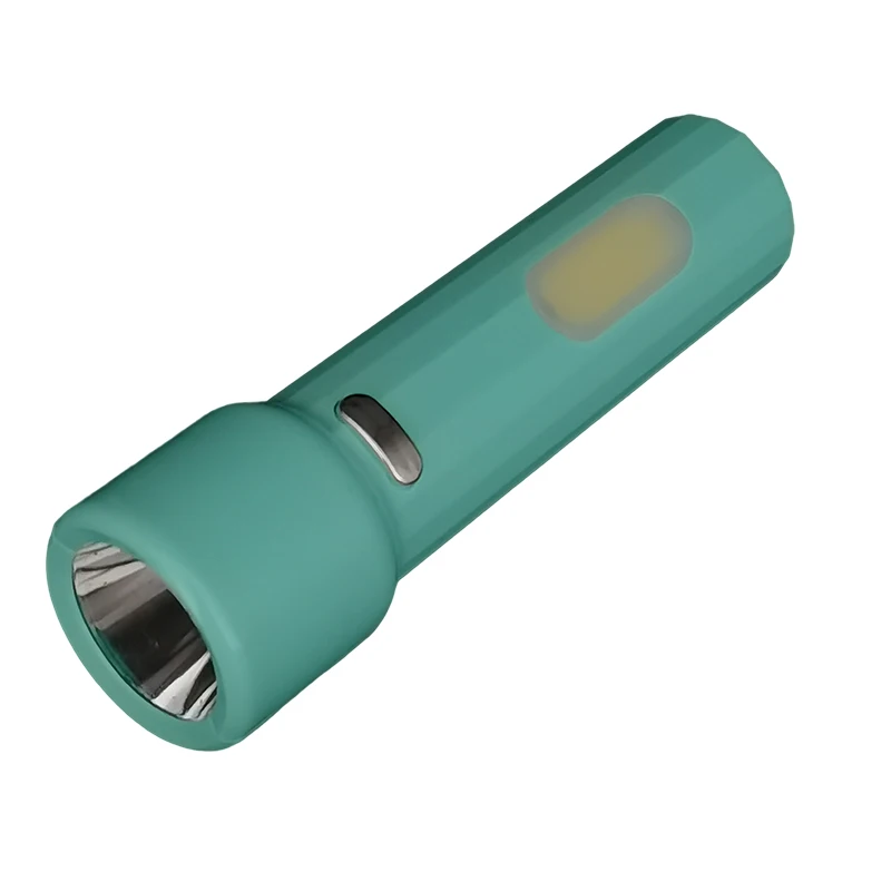 africa hotsale mini plastic 18650 battery Led torches with cob light for sell