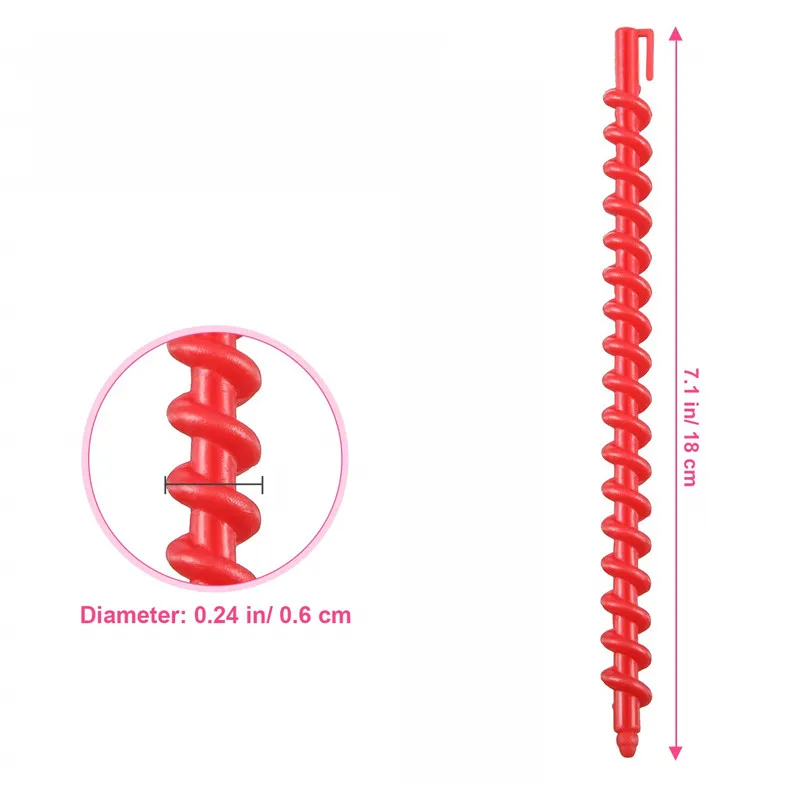 
Plastic Spiral Hair Perm Rod Spiral Rod Barber Hairdressing Hair Rollers Salon Tools for Women Girls 