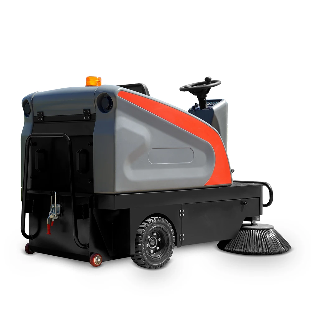 Industrial Automatic Vacuum Floor Sweeper Machine Ride On Electric Street Road Sweeper