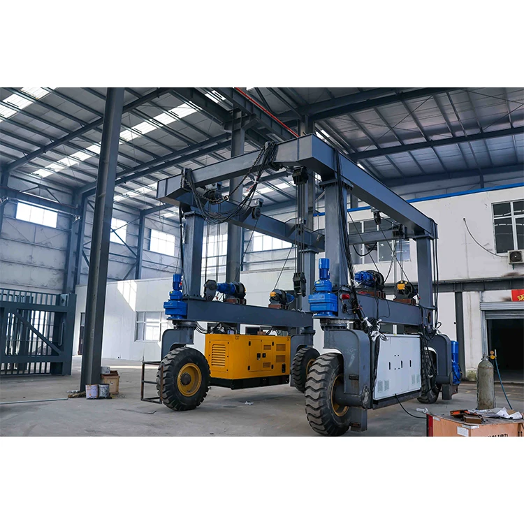 Double girder rail mounted or rubber tyred gantry crane for lifting and moving precast concrete bridge girder