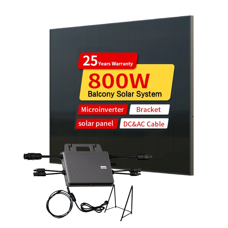 Germany pv storage balkonkraftwerk komplet 600w 800w watt micro inverter power plant kit panels balcony solar system