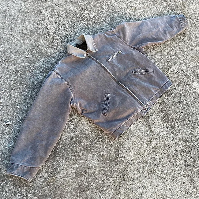 Custom Vintage Duck Canvas Work wear Jacket Worker Workwear Mechanic Carpenter Chore Jacket Men