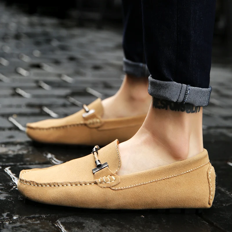 Men Shoes Brand 2023 Casual Slip on Formal Loafers Men Moccasins Italian Black Male Driving Shoes