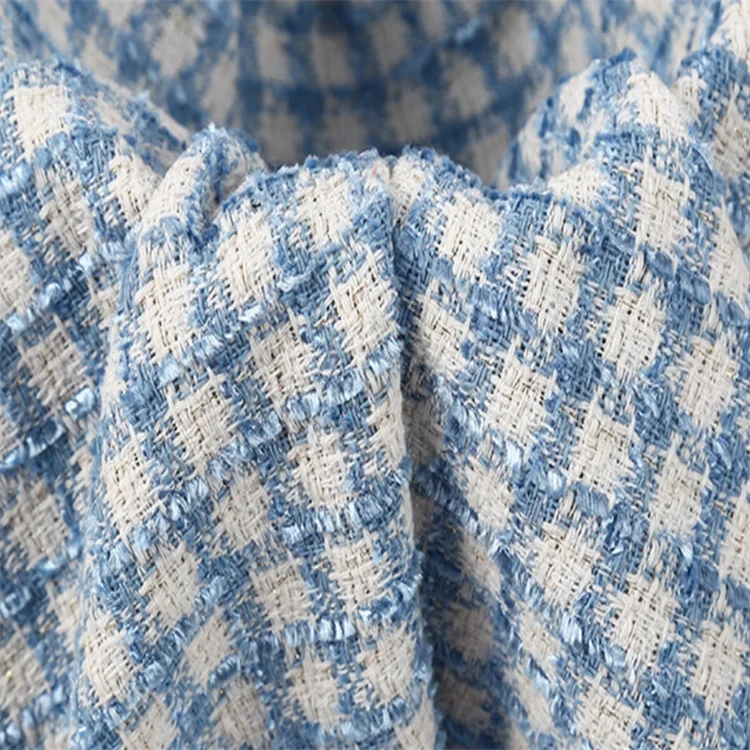 New Design 100% polyester tweed yarn dyed Heavyweight Fabric wool for Shacket Women Jacket