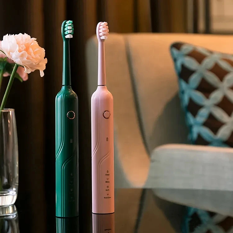 LED Blue Light Antibiosis Electric Sonic Toothbrush USB Teeth Whitening Sonic Toothbrush With Intelligent Pressure Sensor