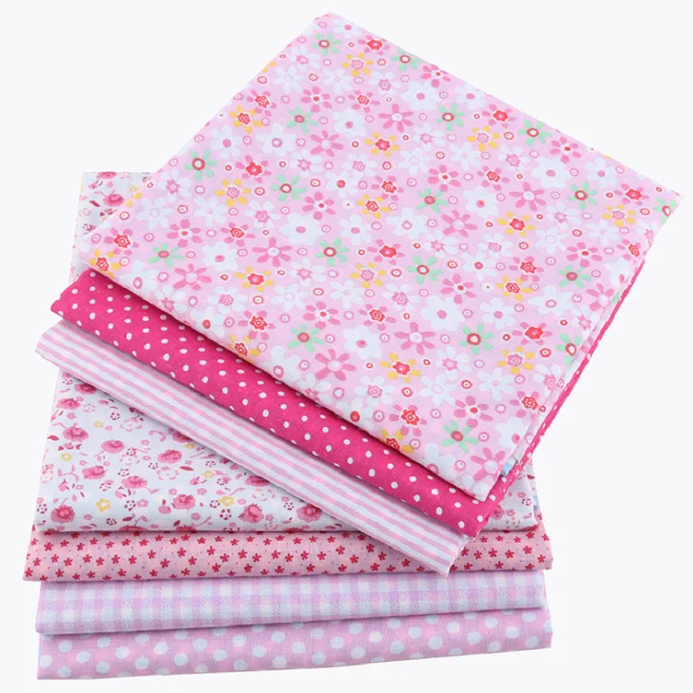 7pcs 20*20in Cotton Fabric Bundle Squares Precut Fabric Squares for Craft Patchwork