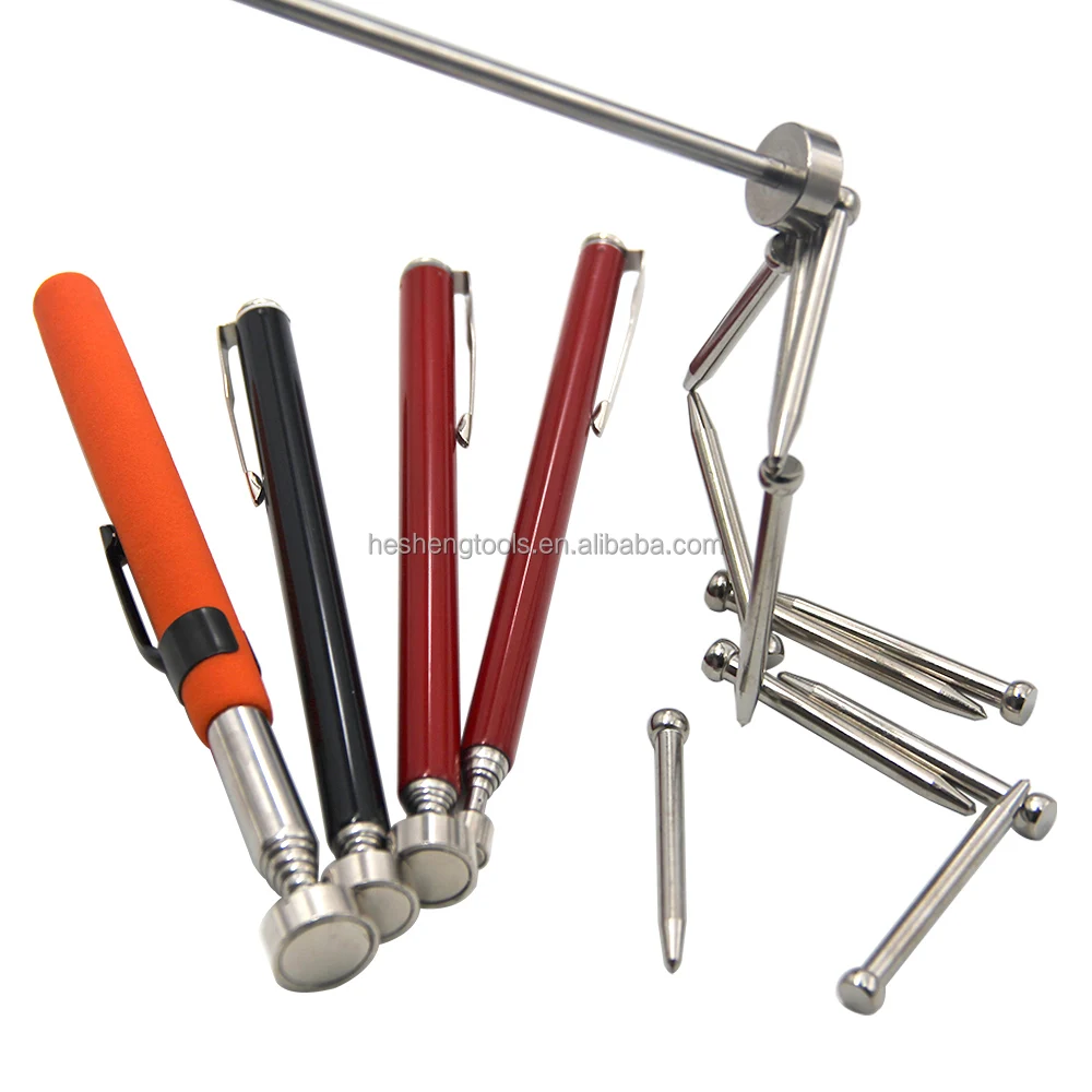 1 шт. 2/5/8 фунтов оранжево-красная ручка магнитный звукосниматель из нержавеющей стали антенна выдвижной всасывающий железный стержень Сильный