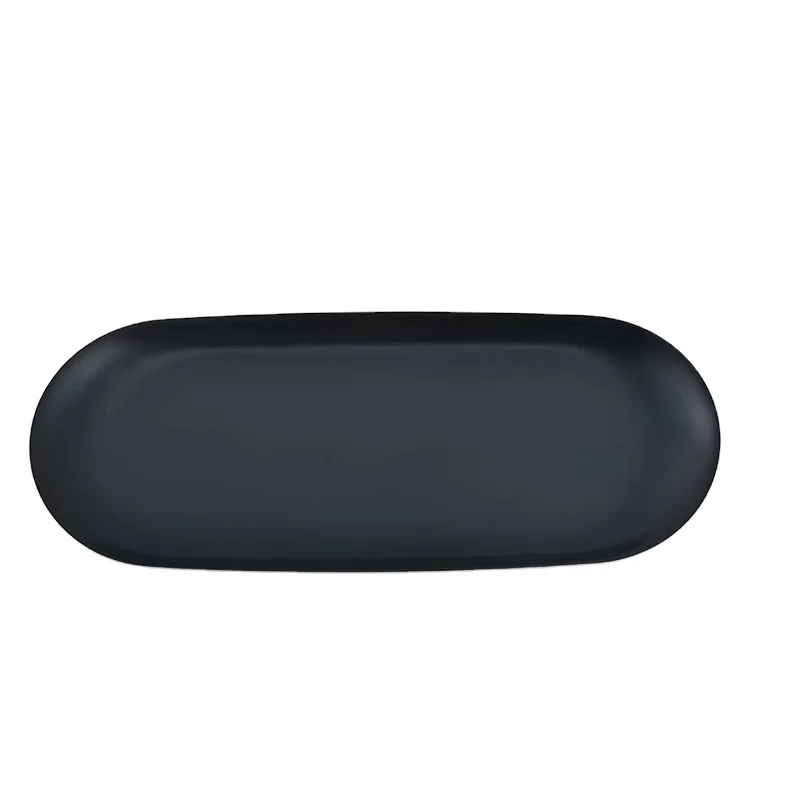 Stainless Steel European Jewelry Storage Tray Metal Cosmetic Storage Oval Cake Fruit Dessert Tray Candle Tray