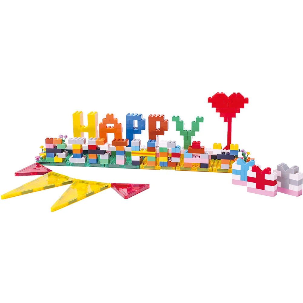 Interlock Various Shapes Miniature Mini Bricks Magnetic Tiles Kids Educational Building Block Magnet Freely Assemble Toys Set