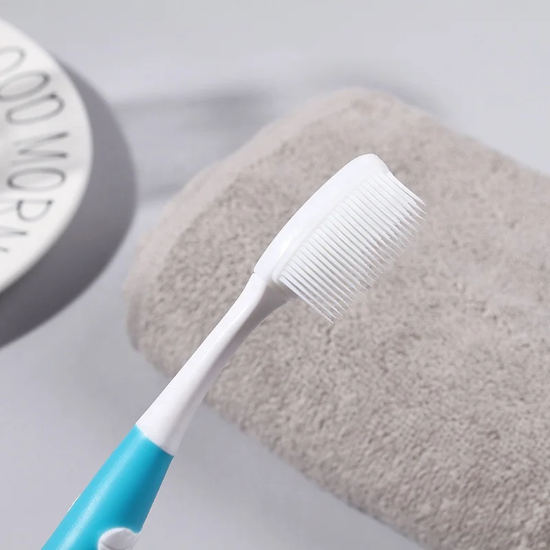 2020 Popular With Tongue Cleaner Soft Silicone Nano Toothbrush With Changeable Head