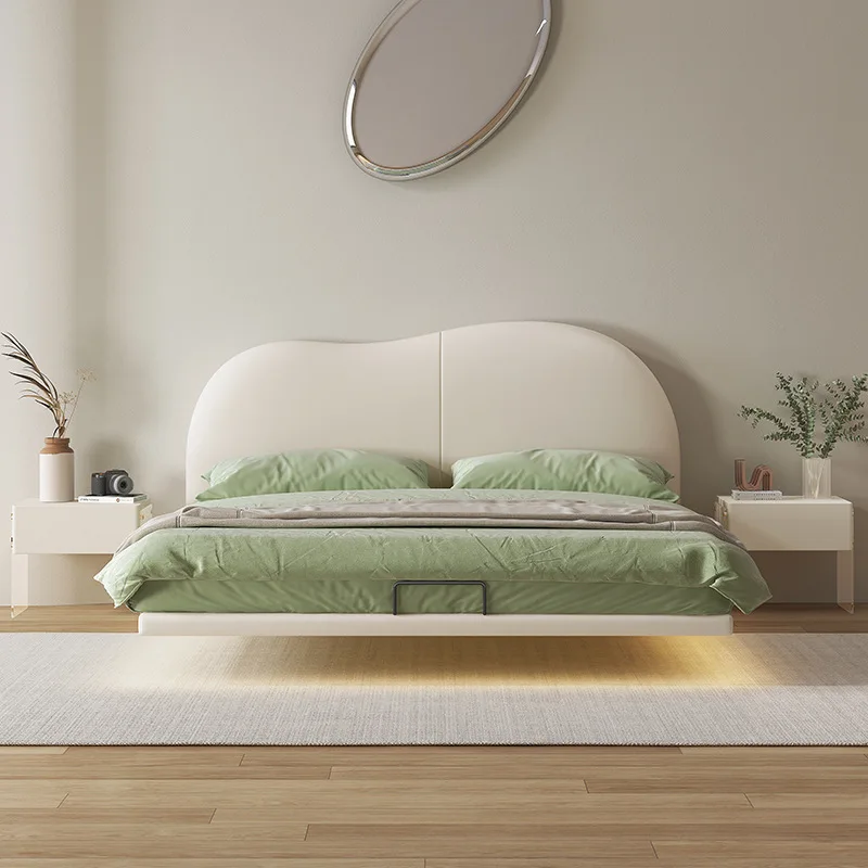 Wooden sleep bed frames bases with light headboard popular modern hardwood hotel upholstered platform solid wood mattress beds