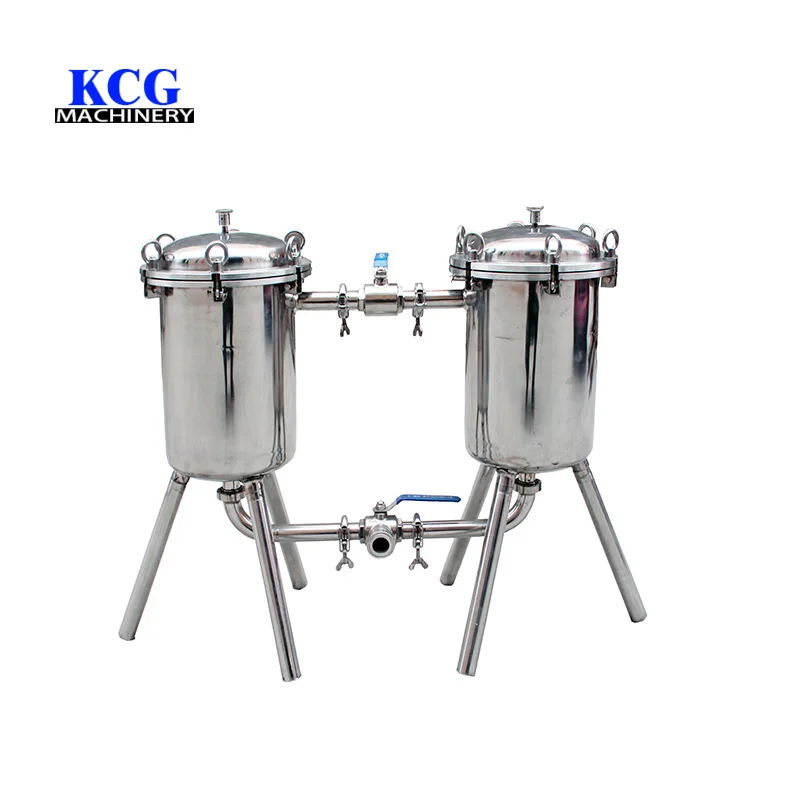 New Condition Hygienic Stainless Steel Duplex Filter Housing for Water Beverage Juice Purification in the Food Industry