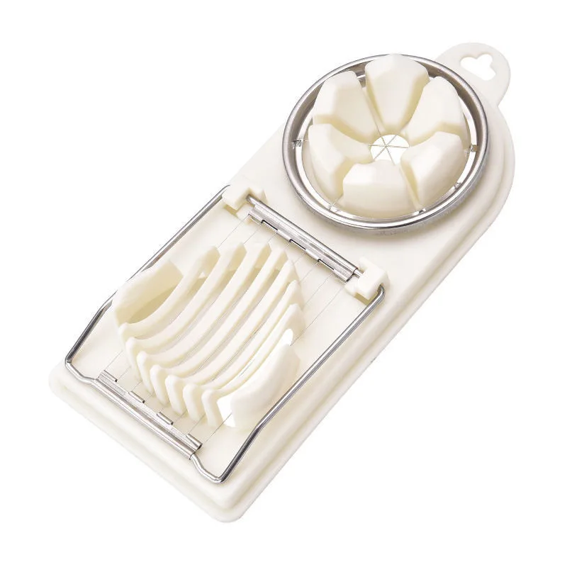 Egg Slicer Cutter 2 in 1 Egg Cutter Stainless Steel Stainless Steel Fruit Slicer for egg, Sausage,Kiwis