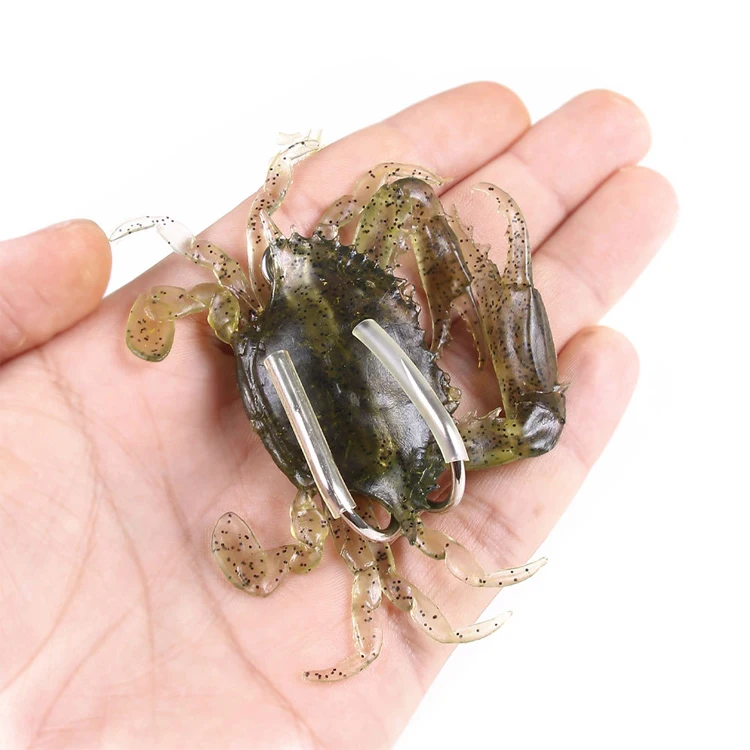custom artificial Silicone sea realistic ice deep diving jigging trolling baits plastic saltwater crab soft lures fishing