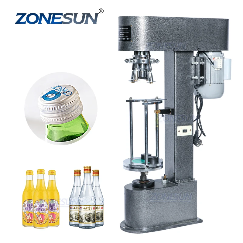 ZONESUN ZS-XG50D полуавтоматическая машина для обжима бутылок вина с металлическим замком и алюминиевой