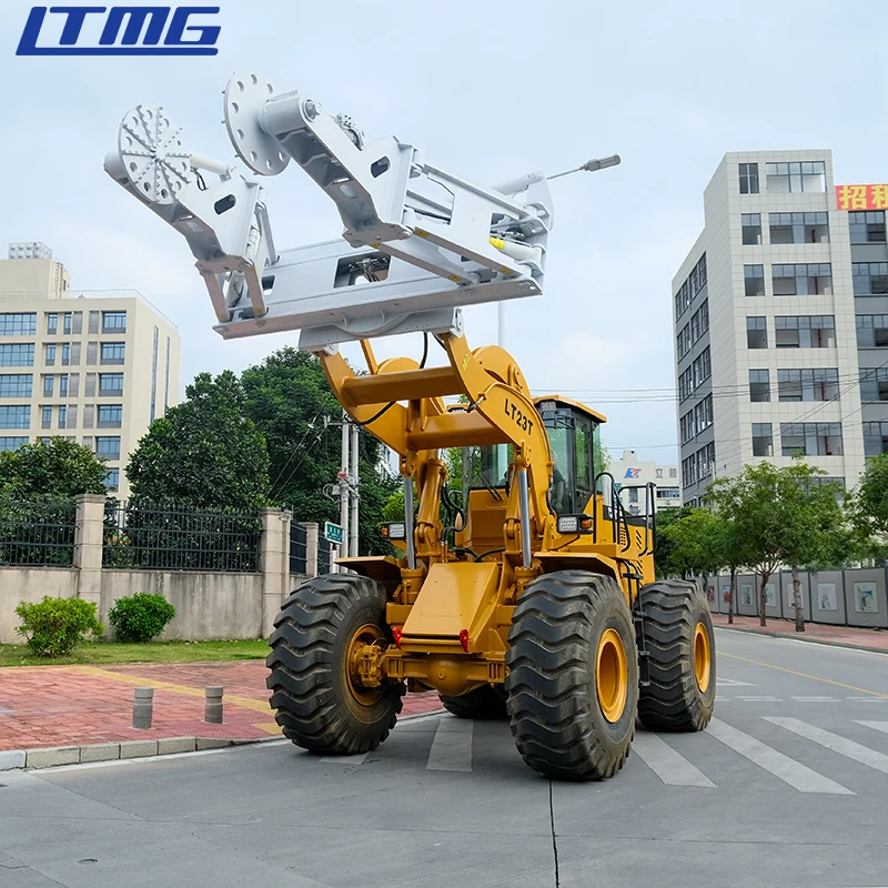 LTMG  wheel loader forklift stone  18 ton 23 ton 28 ton diesel loader forklift with tire clamp