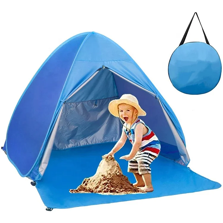 Anti-UV Sun Shelter Lightweight Beach Sun Shade Portable Canopy Cabana Automatic Sun Umbrella Pop Up Beach Tents