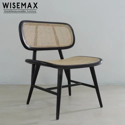 High quality wooden restaurant garden line cafe hotel dining rattan wicker bistro chair for sale