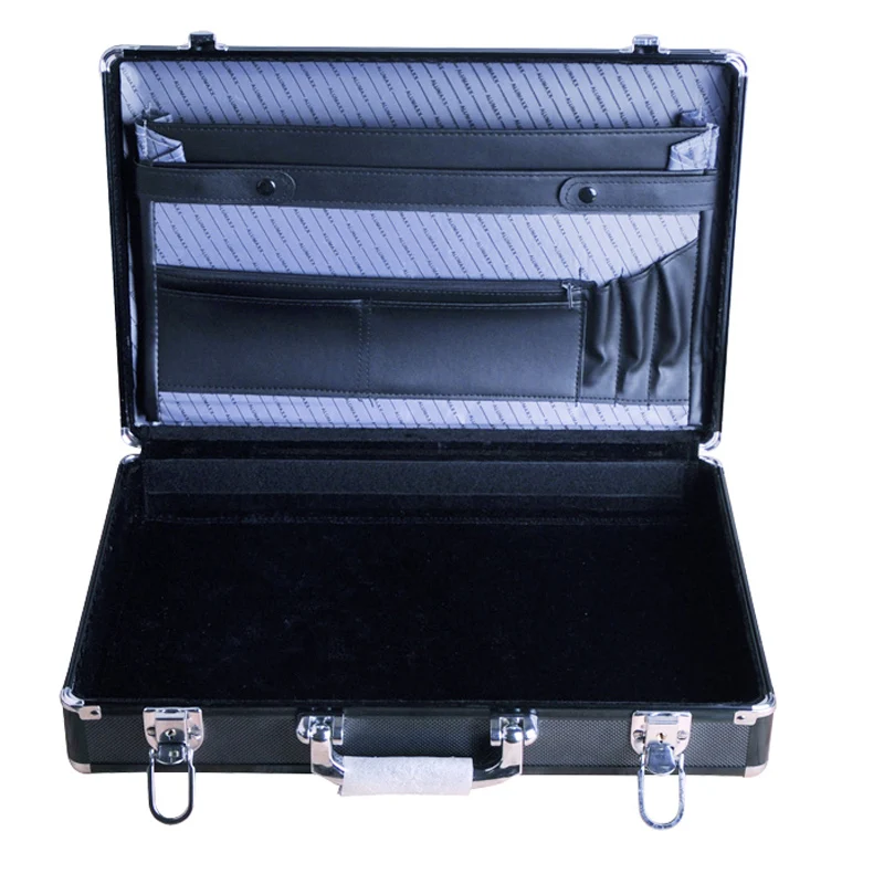 Multi functional silver toy storage Aluminum laptop Metal Briefcase