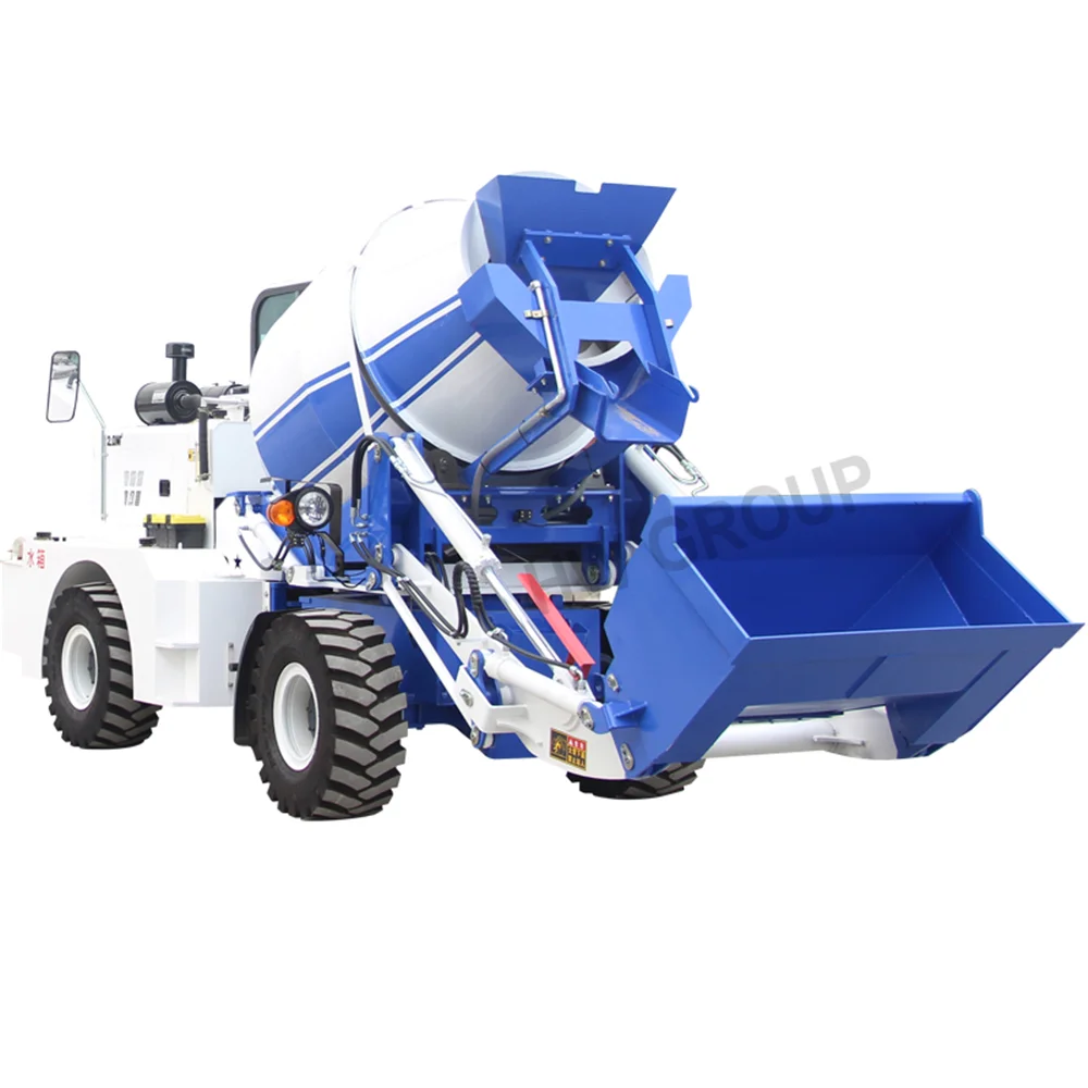 Automatic Self Loading Concrete Mixer Truck with Double Tire