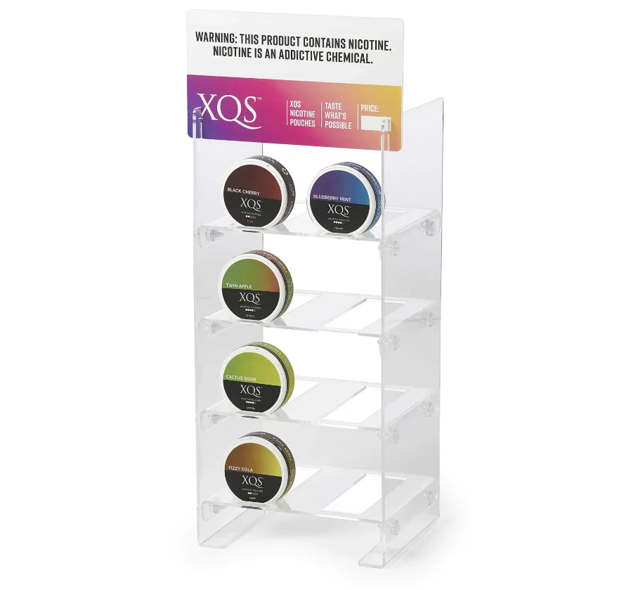 custom acrylic snus can dispenser display case stand holder for oil juice polish dip powder cigar tobacco smoke shop