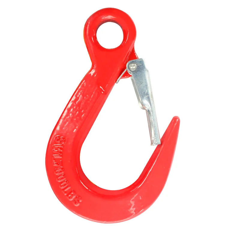 Grade 80 Galvanized Drop Forged Alloy Steel US Type Chain Lifting Clevis Grab Hook With Safety Latch