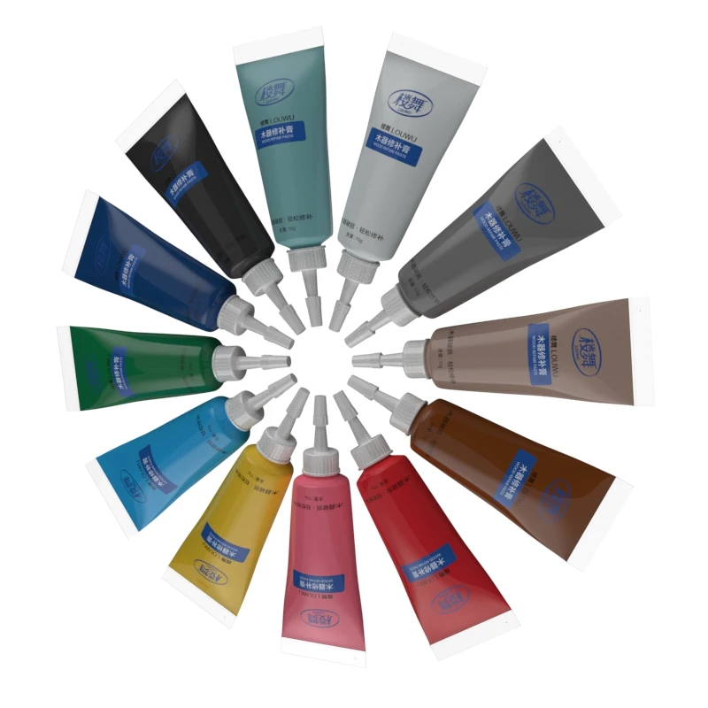
Repair scratch on wood floor surface with 10g25 color furniture repair paste 