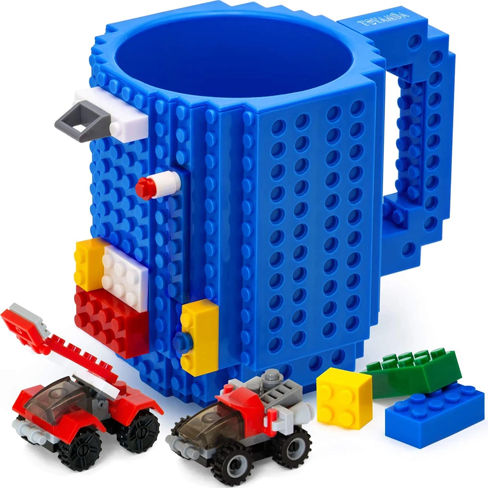 Креативная кофейная кружка Lego «сделай сам» дорожная чашка детский Конструктор LEGO посуда для напитков