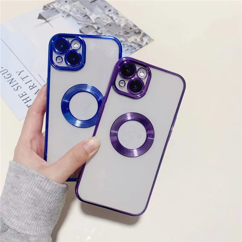 Лидер продаж на Amazon Прозрачный ударопрочный хромированный защитный чехол из ТПУ для камеры iPhone прозрачный 14 Pro
