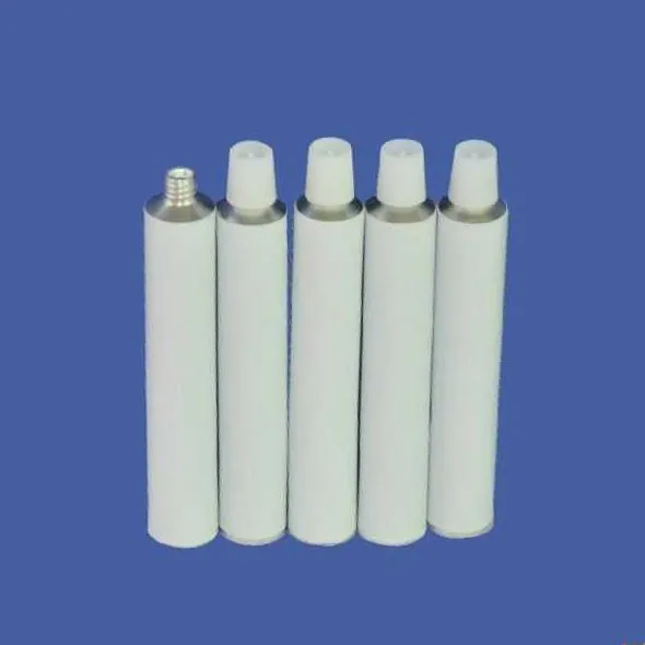 Six Color Soft Aluminum Adhesive Tubes Packaging With Extended Plastic Nozzle