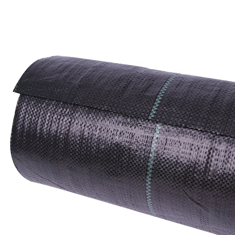 Greenhouse PP Woven Mesh Fabric Agricultural Black Plastic Gardening Mulch Film Ground Cover Weed Control Mat