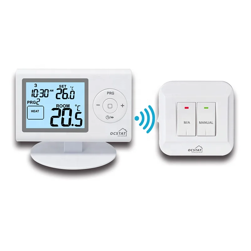 
Wall Mounting Weekly Programmable Wireless Thermostat For Heating  (60715483431)