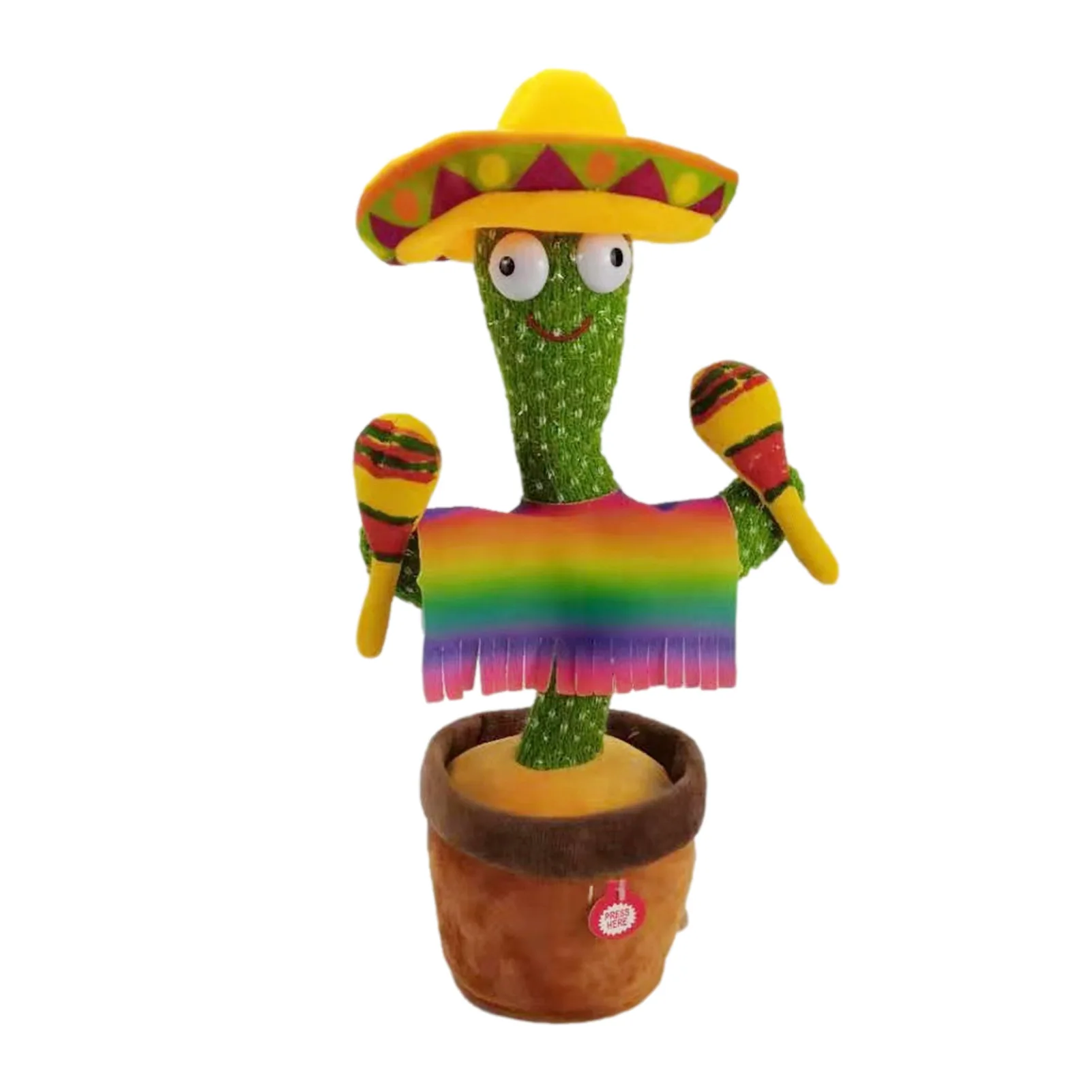 New Arrival Custom Hot Sale USB Charging Cute Stuffed Flowerpot Dancing Talking Cactus Plush Toy for Children