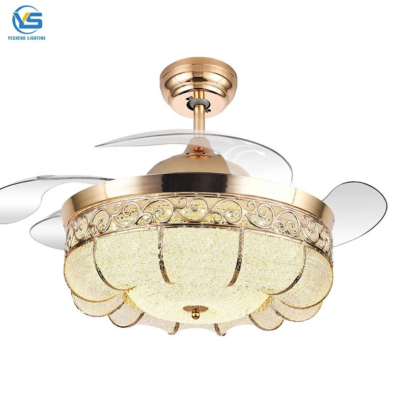 42 дюйма потолочные вентиляторы огни 110 220v с украшением в виде кристаллов декоративные безлопастной современный триколор пульт дистанционного управления дома светодиодный небольшой дизайнерские круглые солнечные очки