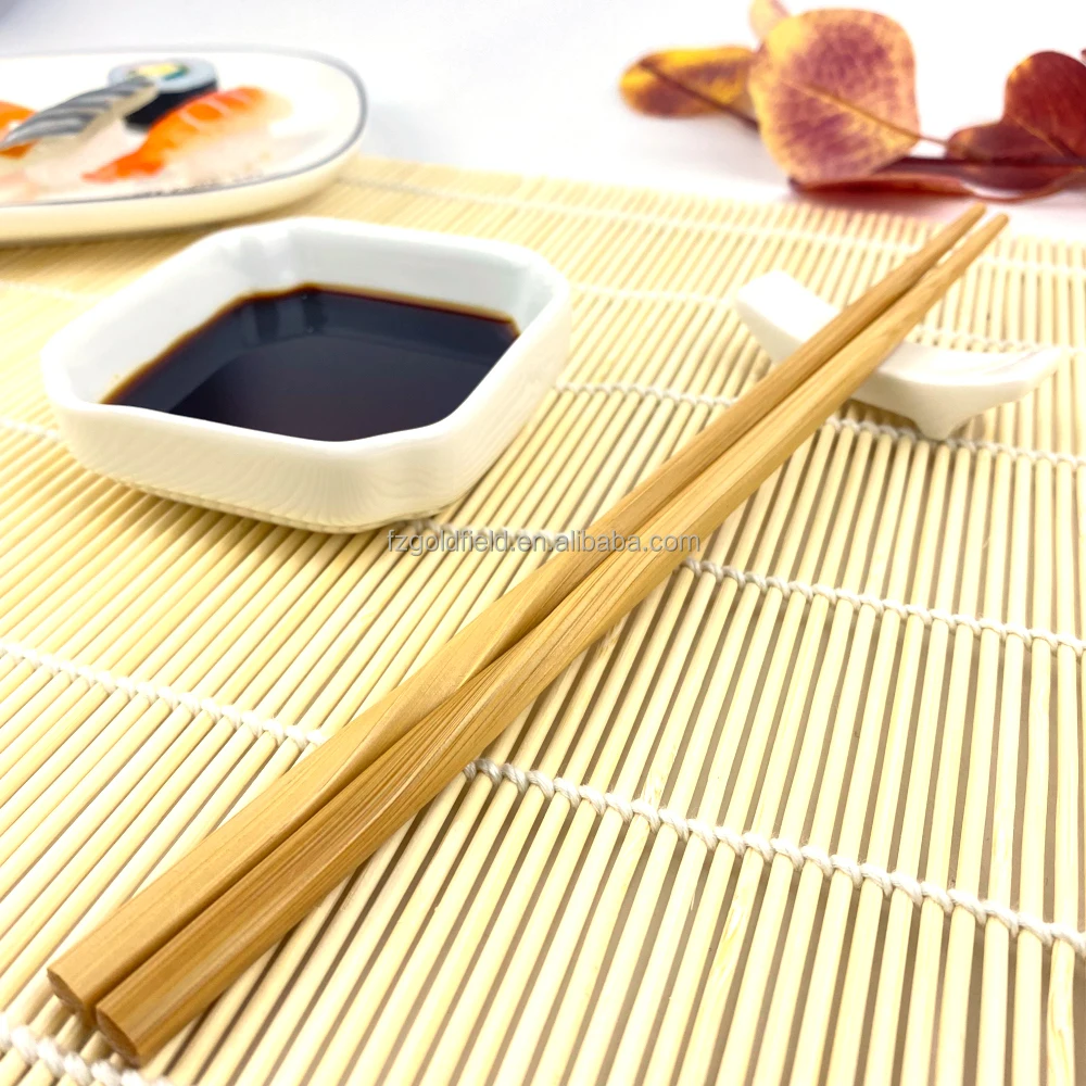 Customized white porcelain  bowl holder and  bamboo chopsticks  bamboo mat tableware gift set for 2 persons