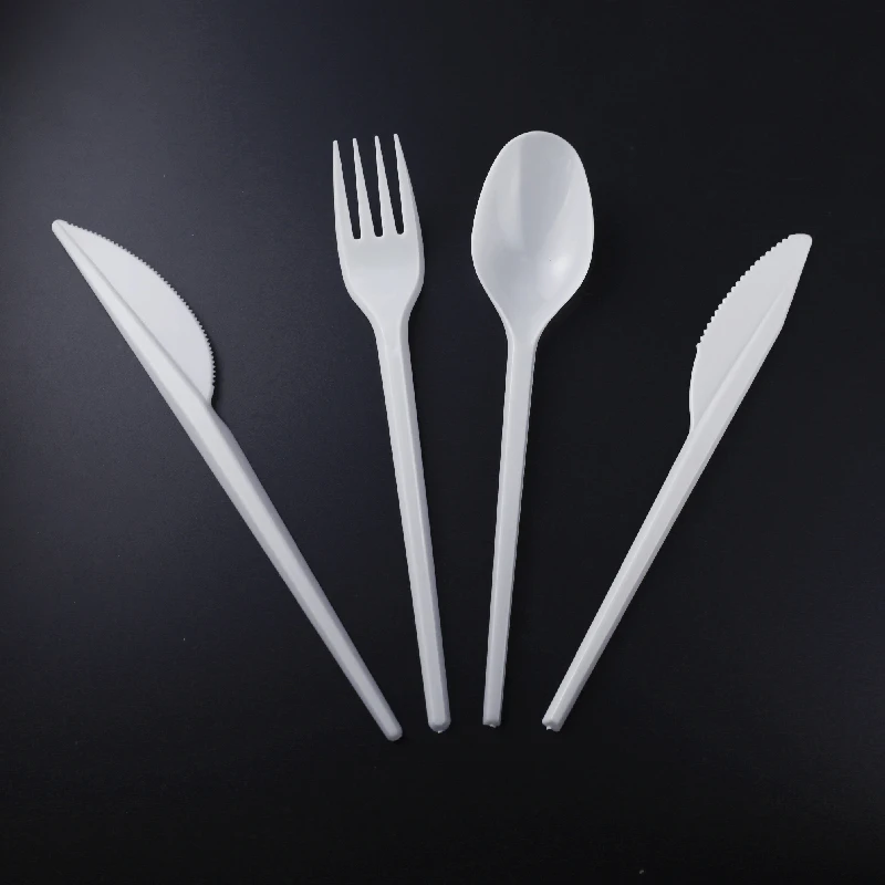 Wedding party disposable tableware supplies sets plastic forks spoons and knives disposable cutlery kit
