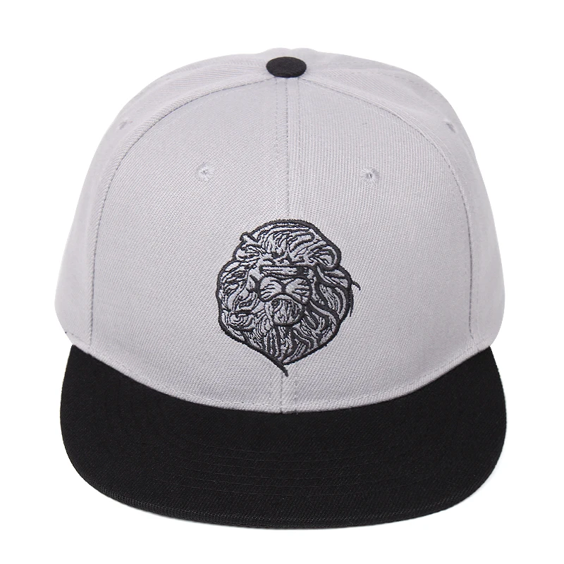 Custom red and blue flat bill print logo snapback cap